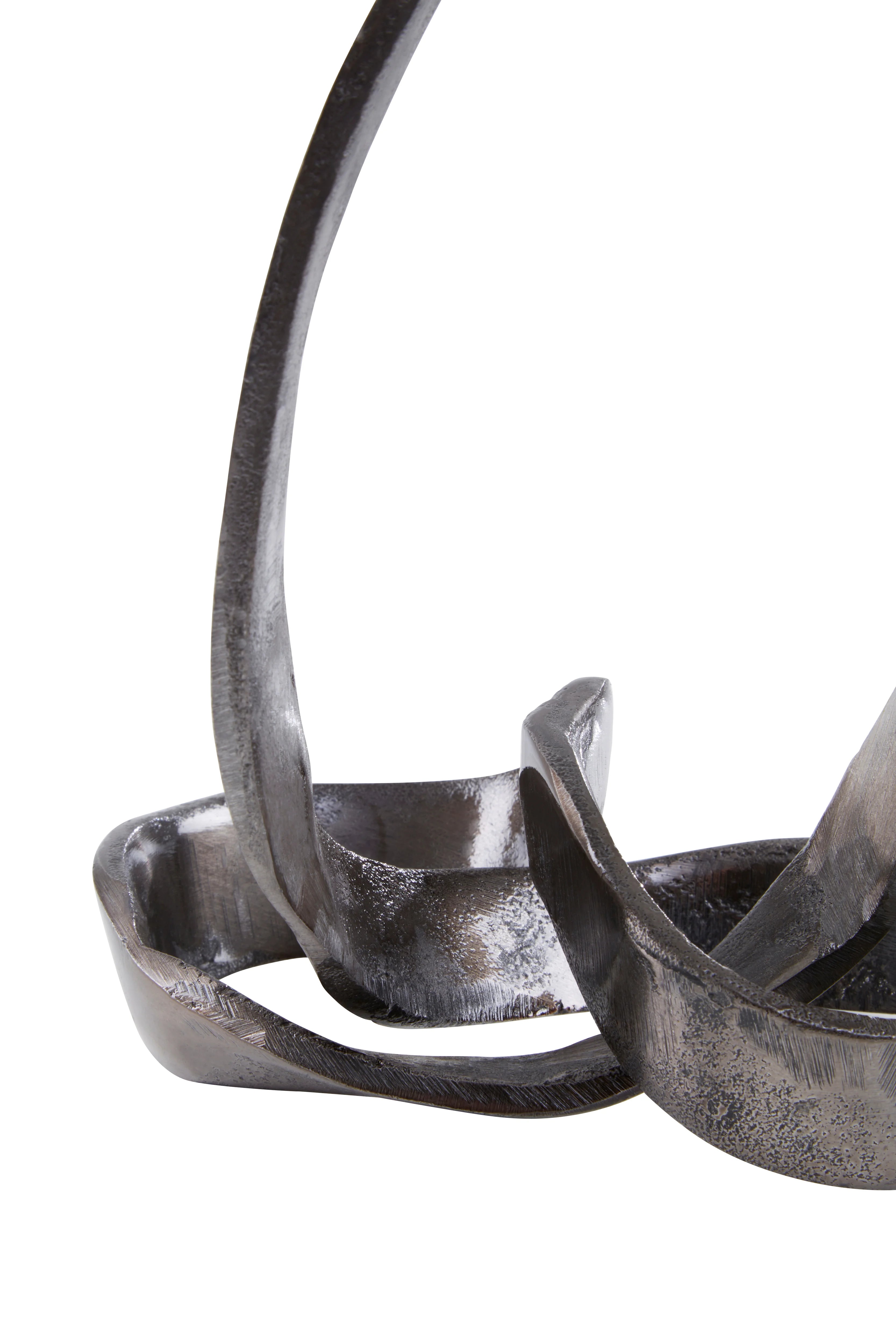 Addison Art Deco Metalic Black Knot Sculpture
